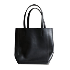 Black Womens Leather Vertical Tote Purse Womens Tote Shopper Shoulder Bag for Ladies