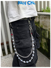 Cube Beaded Pants Chain 