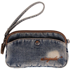 Denim Wristlet Bag Denim Small Phone Bag Blue Small Jean Shoulder Bag Jean Mini Crossbody Bag - Feltify