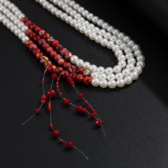 Womens Beaded Wallet Chain Pearl Wallet Chain for Women Triple Wallet Chain - iChainWallets