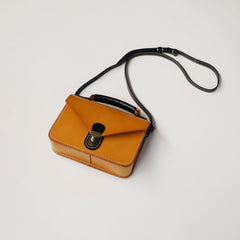 Handmade Womens Green Leather Cube Satchel Purse Womens School Shoulder Bag for Ladies
