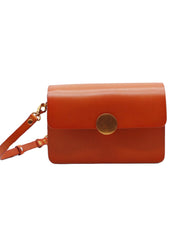 Womens Tan Leather Small Crossbody Bag Handmade Satchel Shoulder Bag for Ladies