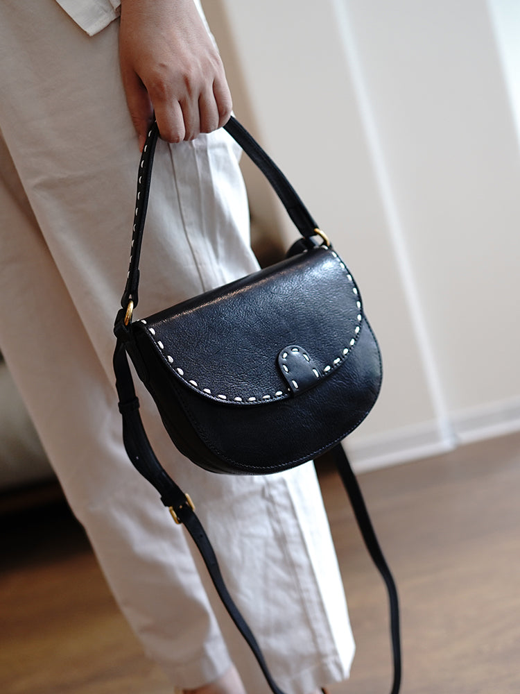 Meyers Black Leather Studded Satchel Shoulder Bag Purse - Ruby Lane