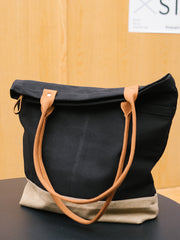 two tone canvas tote bags canvas tote bag black 