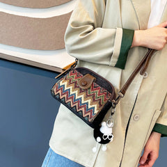 Bohemian Canvas Small Shoulder Bag Canvas Boho Embroidery Canvas Crossbody Bag - Feltify