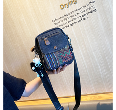 Canvas Embroidery Boho Crossbody Bag Womens Boho Sling Bag Canvas Crossbody Backpack - Feltify