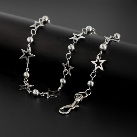 Ball Wallet Chain Mens Stars Biker Wallet Chain Beaded Wallet Chain - iChainWallets