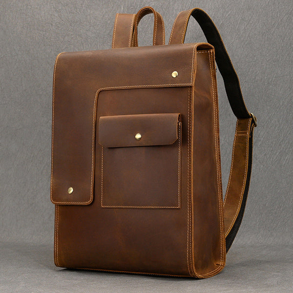 Crazy Horse Leather Backpack 