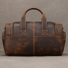 16L Mens Leather Weekend Bag Large Leather Duffle Bag 