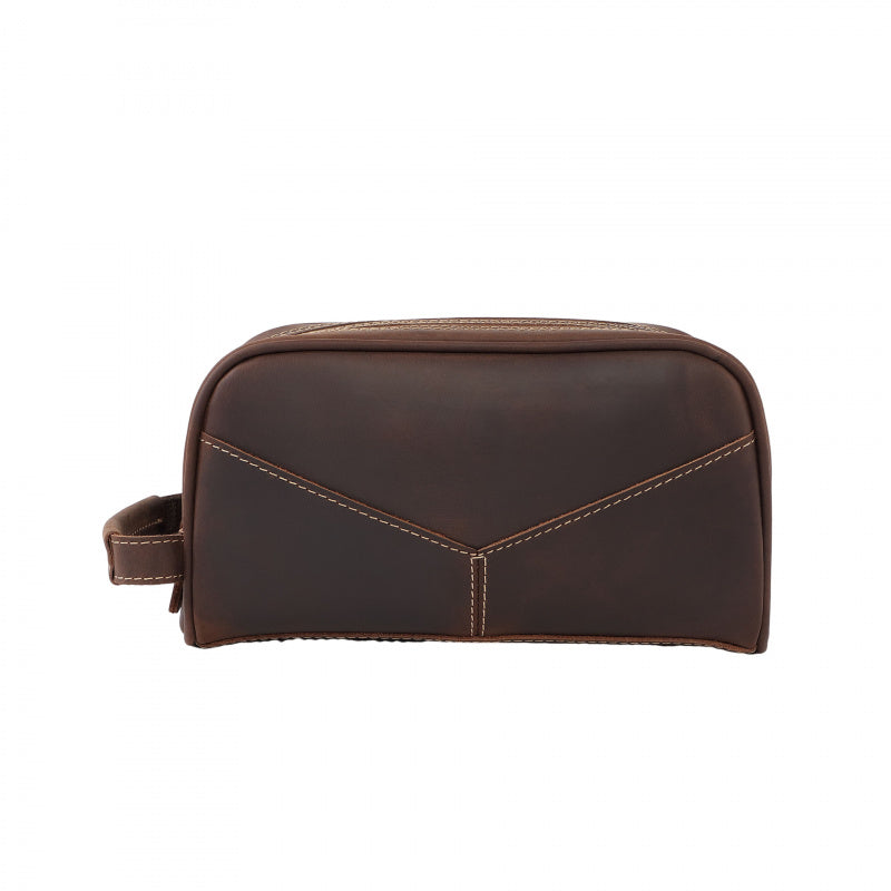 leather mens toiletry kitâ€?Brown Leather Men's Toiletry Bag Leather Roomy Dopp Kit Clutch Wash Kit - iwalletsmen