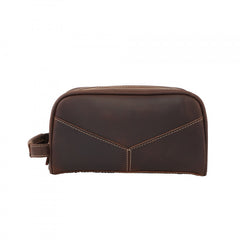 leather mens toiletry kitâ€?Brown Leather Men's Toiletry Bag Leather Roomy Dopp Kit Clutch Wash Kit - iwalletsmen