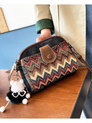 Bohemian Canvas Small Shoulder Bag Canvas Boho Embroidery Canvas Crossbody Bag - Feltify