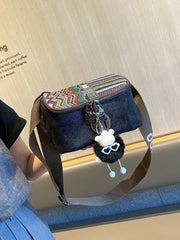 Embroidery Canvas Small Shoulder Bag Boho Waist Bag Boho Crossbody Bag - Feltify