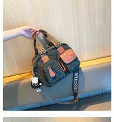 Green Canvas Women's Handbags Canvas Leather Handbags Shoulder Bag Crossbody Bag - Feltify