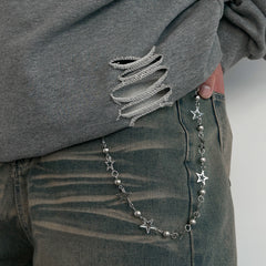Ball Wallet Chain Mens Stars Biker Wallet Chain Beaded Wallet Chain - iChainWallets