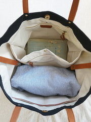 large black canvas tote bag​ large  black tote bag canvas​ black canvas tote 