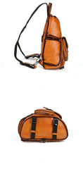 Leather Large Sling Backpack - Interior View