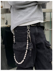 White Skull Chain for Wallet White Skull Head Wallet Chain Skull Wallet Chains - iChainWallets