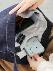 shoulder bag denim​ Women Blue Denim Shoulder Tote Bag Denim Medium Size Tote Crossbody Bags for Men - EverHandmade