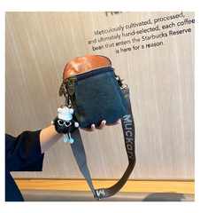 Green Canvas Vertical Shoulder Bag Canvas Crossbody Bag Phone Bag for Women - Feltify