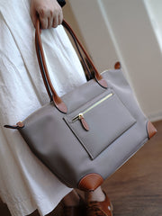 Khaki Womens Nylon Handbag Womens Nylon Shoulder Handbag Nylon Onthego Purse for Ladies