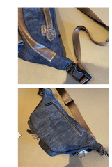 Canvas Boho Sling Bag Womens Crossbody Backpack Canvas Boho Embroidery Waist Bag - Feltify