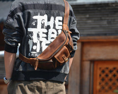 Mens Leather Waist Pack 