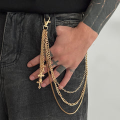 Cross Wallet Chain Gold Wallet Chain 