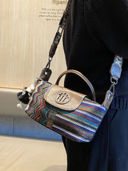 Canvas Small Boho Crossbody Bag Boho Canvas Small Handbag Embroidery Shoulder Bag - Feltify