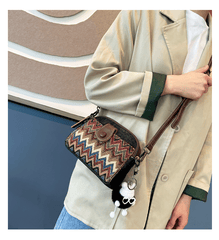 Bohemian Canvas Small Shoulder Bag Canvas Boho Embroidery Canvas Crossbody Bag - Feltify