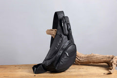 Sling Bag for Big Man - Black Large Sling Backpack - Large Sling Bag for Big Guys