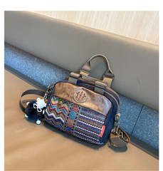 Canvas Small Boho Handbag Small Boho Crossbody Bag Embroidery Boho Shoulder Bag - Feltify