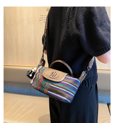 Canvas Small Boho Crossbody Bag Boho Canvas Small Handbag Embroidery Shoulder Bag - Feltify
