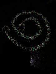 Green Vine Gem Wallet Chain Gem Womens Wallet Chain - iChainWallets