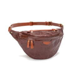 Brown Mens Leather Fanny Pack Crossbody - iwalletsmen