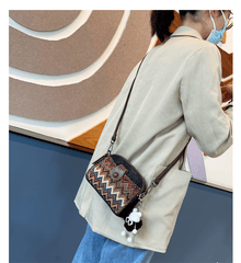 Bohemian Canvas Small Shoulder Bag Canvas Boho Embroidery Canvas Crossbody Bag - Feltify