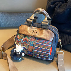 Canvas Small Boho Handbag Small Boho Crossbody Bag Embroidery Boho Shoulder Bag - Feltify