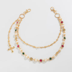 Pearl Wallet Chain for Women Gold Wallet Chain Womens Wallet Chain - iChainWallets