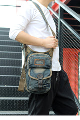 Denim Belt Bag Denim Waist Bag Blue Jean Shoulder Bag Jean Crossbody Bag - Feltify
