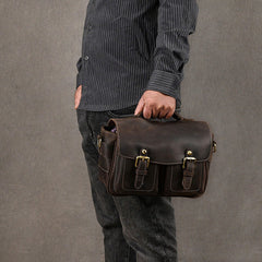 Vintage Full Grain Leather Camera Bag - iwalletsmen