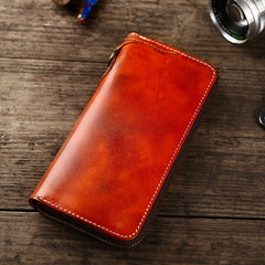 wallet for wallet chain​ Leather Biker Wallet Leather Biker Chain Wallet Mens Vintage Biker Long Zip Wallet for Men
