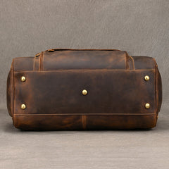 Vintage Leather Duffle Bag for Men 