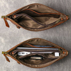 Brown Leather Clutch Bag Men Large Men's Leather Clutch Purse