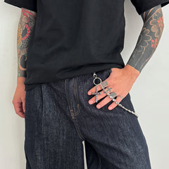 Skull Wallet Chain Wallet Chain with Skull Cross - iChainWallets