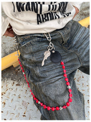 Red Skull Head Wallet Chain Skull Wallet Chains Red Skull Chain for Wallet - iChainWallets