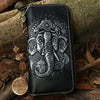black Handmade leather Geneisha biker wallet 