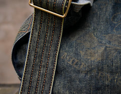Blue Denim Tote Handbag Denim Tote Bag Distressed Denim Tote Shoulder Bag - Feltify