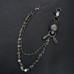 Dice Double Link Wallet Chain for Men Double Wallet Chain - iChainWallets
