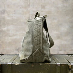 Army Green Tote Handbag Canvas Tote Bag Green Distressed Canvas Tote Shoulder Bag - Feltify