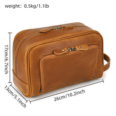 Full Grain Leather Toiletry Bag 